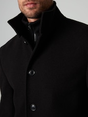 Threadbare Luxe jas met trechterkraag en opstaande kraag - Afbeelding 5 van 6