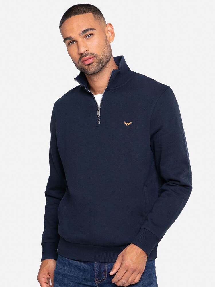 Bluză flaușată Threadbare Patrick cu fermoar scurt - Imaginea 1 din 4