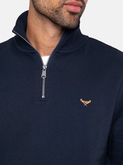 Bluză flaușată Threadbare Patrick cu fermoar scurt - Imaginea 4 din 4