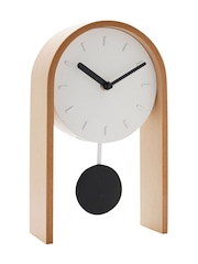 Widdop White Pendulum Wooden Desk Clock - Image 3 of 5