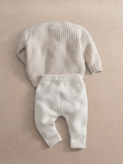 Mamas & Papas Off-White Duck Leggings Set 2 Piece - Image 2 of 4