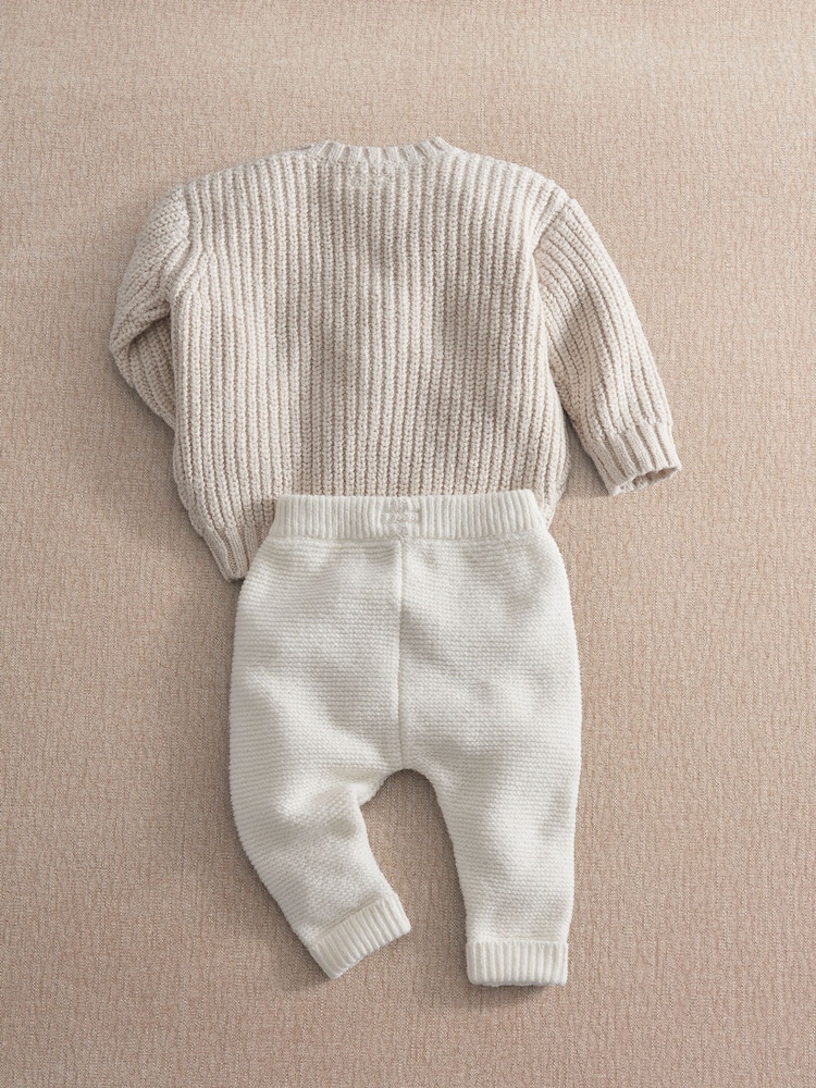 Mamas & Papas Off-White Duck Leggings Set 2 Piece - Image 2 of 4