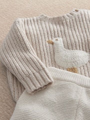 Mamas & Papas Off-White Duck Leggings Set 2 Piece - Image 4 of 4