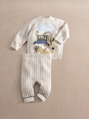 Mamas & Papas Train Knitted Jumper & Leggings Set - Bild 1 von 7