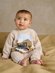 Mamas & Papas Train Knitted Jumper & Leggings Set - Bild 2 von 7