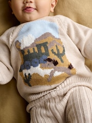 Mamas & Papas Train Knitted Jumper & Leggings Set - Bild 3 von 7