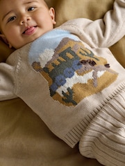 Mamas & Papas Train Knitted Jumper & Leggings Set - Bild 5 von 7