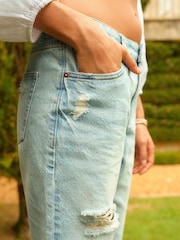 Bleach Ripped Denim Bermuda Shorts - Image 4 of 4