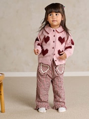 Mamas & Papas Pink Heart Cardigan - Image 2 of 7