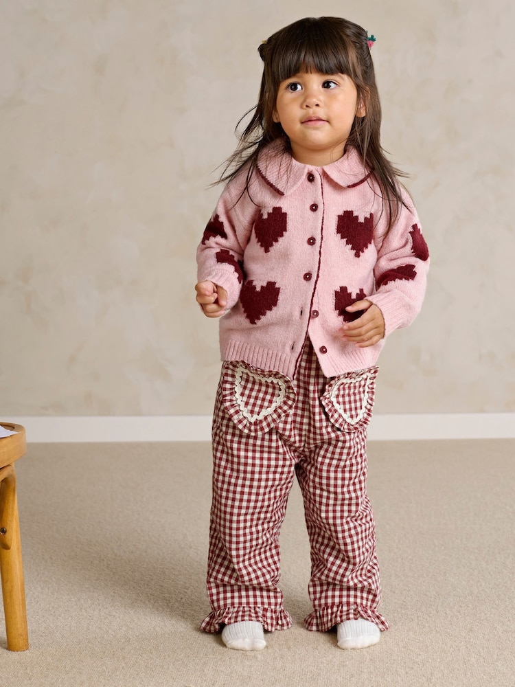 Mamas & Papas Pink Heart Cardigan - Image 2 of 7