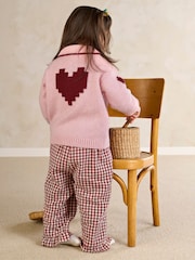 Mamas & Papas Pink Heart Cardigan - Image 3 of 7