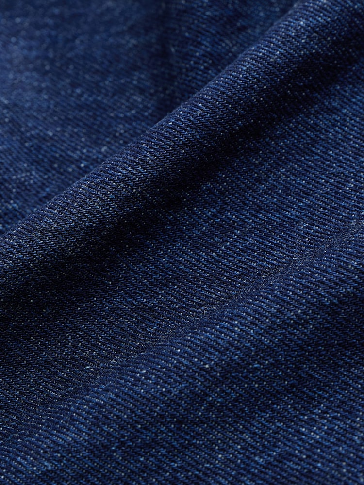 Dark Blue Longline 100% Cotton Denim Shorts - Image 6 of 6
