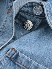 Mid Blue 100% Cotton Short Sleeve Denim Playsuit - Image 5 of 5