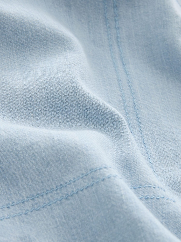 Mid Blue Button Through Denim Playsuit - Image 6 of 6