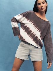 Pink Tint Super Soft Raw Hem Denim Shorts - Image 1 of 6