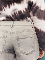 Pink Tint Super Soft Raw Hem Denim Shorts - Image 3 of 6