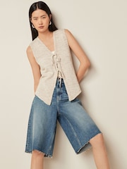 Dark Blue 100% Cotton Denim Shorts - Image 1 of 7