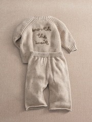 Mamas & Papas Brown Snail Knitted Jumper & Trousers Set - Image 6 of 8