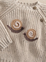 Mamas & Papas Brown Snail Knitted Jumper & Trousers Set - Image 8 of 8