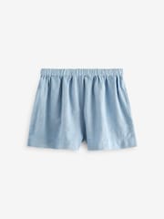 Blau - Bestickte Pull-on-Shorts mit TENCEL™ - Bild 6 von 6