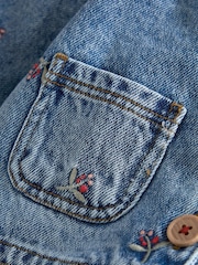 Mamas & Papas Blue Berry Embroidered Denim Jacket - Image 10 of 10