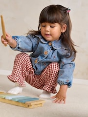 Mamas & Papas Blue Berry Embroidered Denim Jacket - Image 4 of 10