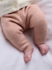 Mamas & Papas Pink Emb Knit Cardi & Legging Set 2 Piece - Image 2 of 8