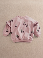 Mamas & Papas Pink Bramble Print Sweatshirt - Image 1 of 3