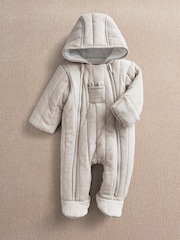Mamas & Papas Brown Jersey Pramsuit - Image 1 of 4