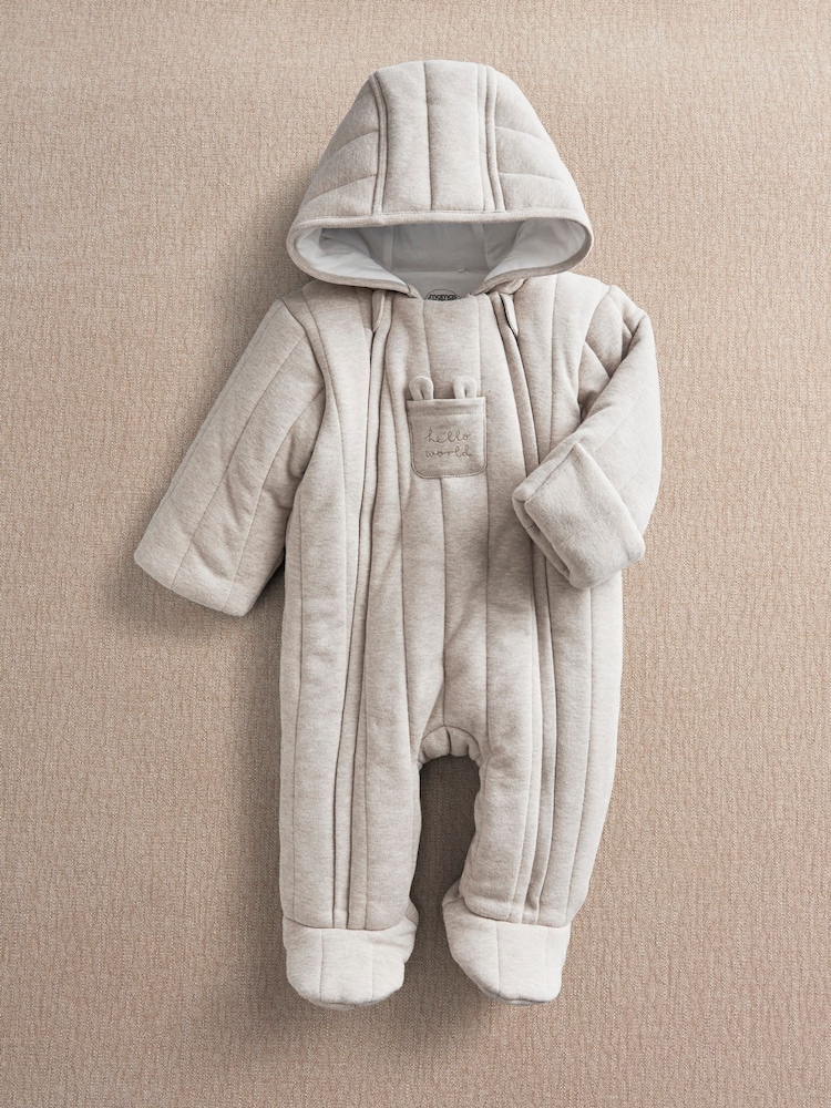 Mamas & Papas Brown Jersey Pramsuit - Image 1 of 4 Mamas & Papas Brown Jersey Pramsuit - Image 1 of 4