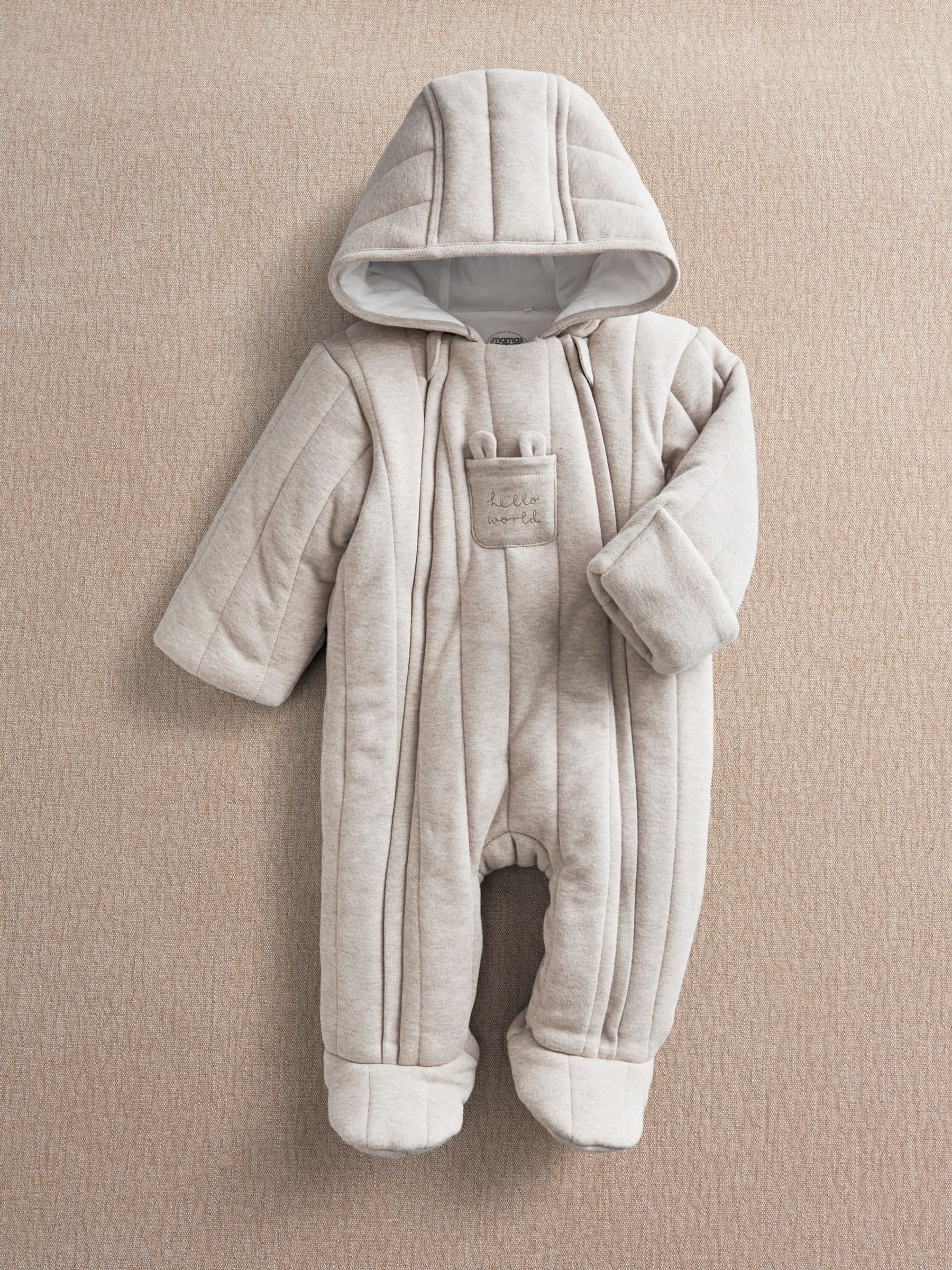 Mamas & Papas Brown Jersey Pramsuit view 1