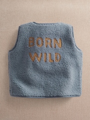 Mamas & Papas Blue Born Wild Gilet - Image 2 of 3