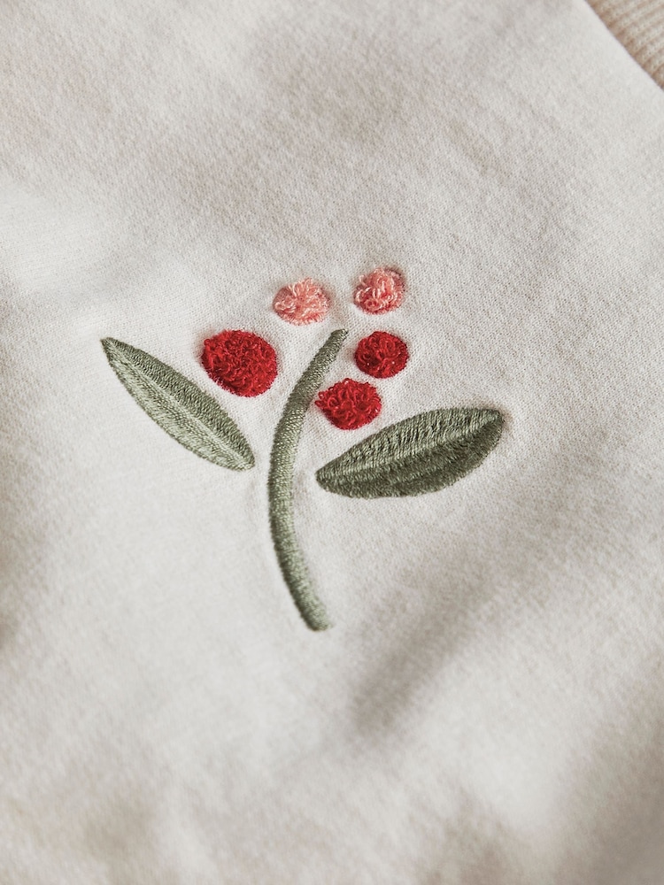Mamas & Papas Cream Berry Sweatshirt - Image 6 of 6