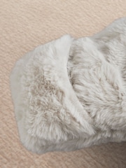 Mamas & Papas Grey Faux Fur Pramsuit with Bunny Ears - Image 3 of 4