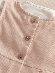Mamas & Papas Pink Cord Embroidered Romper Set 2 Piece - Image 3 of 4