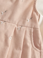 Mamas & Papas Pink Cord Embroidered Romper Set 2 Piece - Image 4 of 4