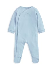 Mamas & Papas Blue Little Brother Sleepsuit - Image 2 of 2