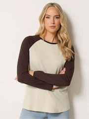 Long Tall Sally Brown Raglan T-Shirt - Image 1 of 5