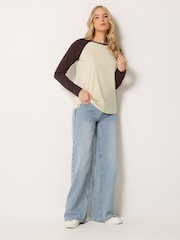Long Tall Sally Brown Raglan T-Shirt - Image 2 of 5