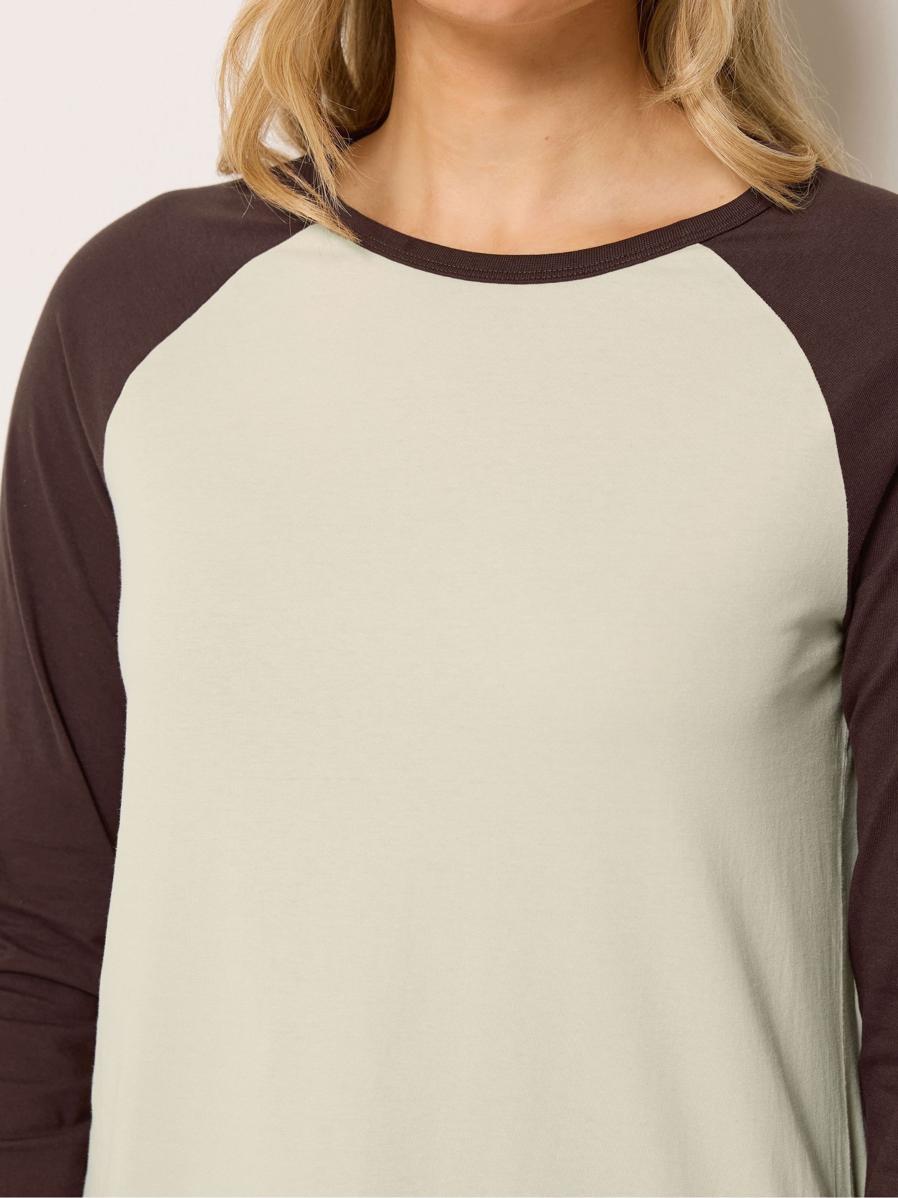 Buy Long Tall Sally Brown Raglan T-Shirt from the Next UK online shop
