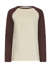 Long Tall Sally Brown Raglan T-Shirt - Image 5 of 5
