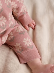 Mamas & Papas Fleuri Knitted Barboteuse - Image 4 de 7