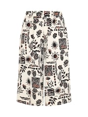 Yours Curve Natural Sun Print Crinkle Culottes - Image 5 of 5