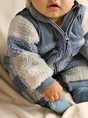 Mamas & Papas Blue Gingham Pramsuit - Image 4 of 8