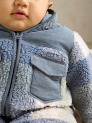 Mamas & Papas Blue Gingham Pramsuit - Image 5 of 8