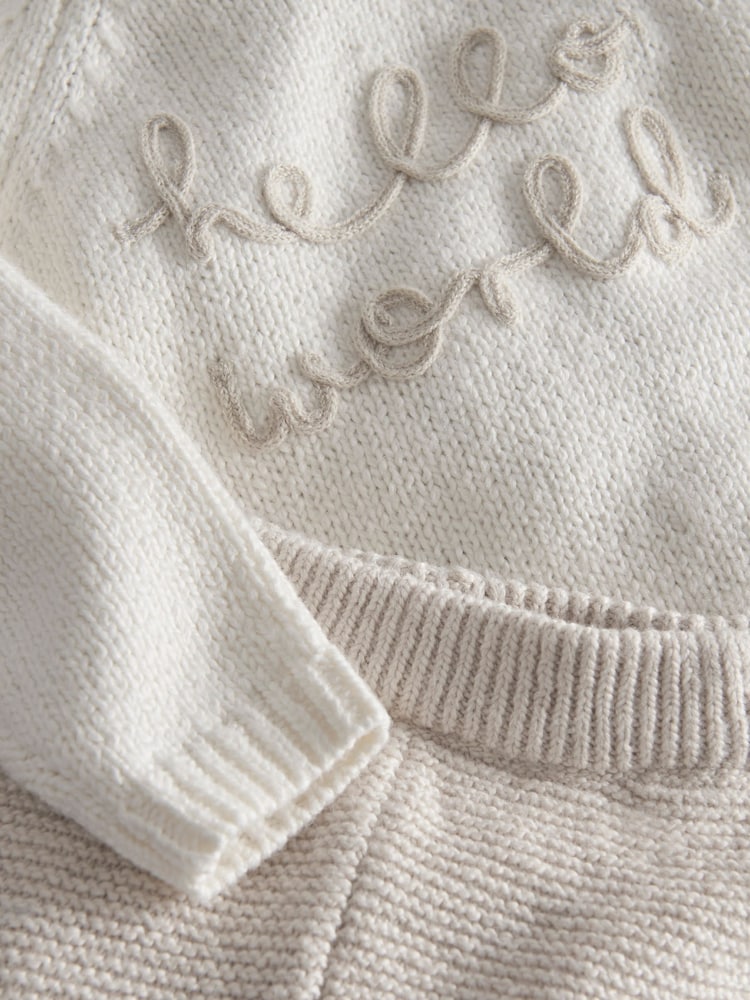 Mamas & Papas Grey Hello World Knit Set 2 Piece - Image 7 of 7