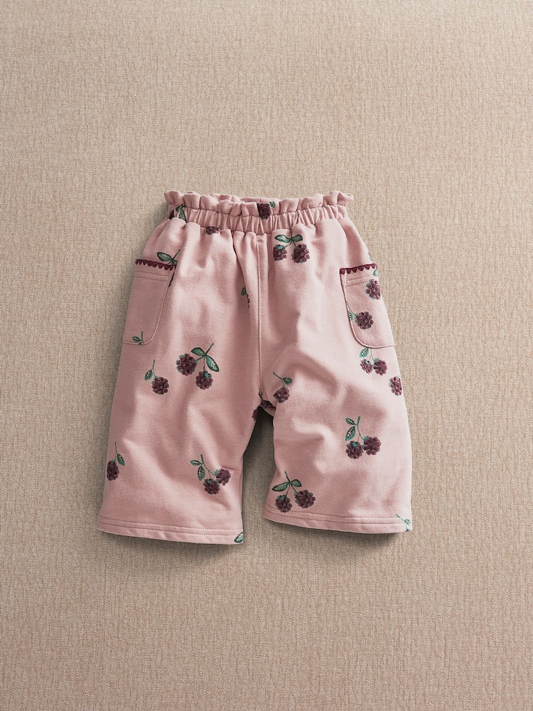 Mamas & Papas Pink Bramble Print Joggers - Image 1 of 3