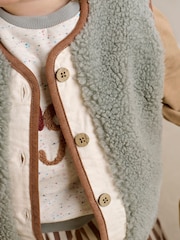 Mamas & Papas Blue Borg Gilet - Image 2 of 6