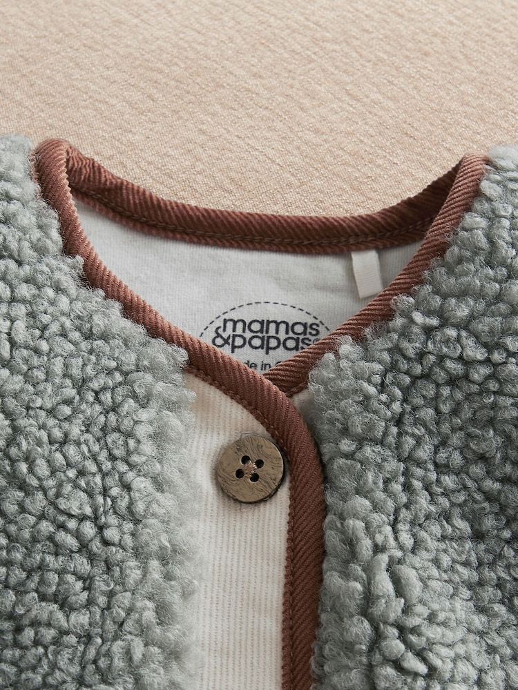 Mamas & Papas Blue Borg Gilet - Image 6 of 6 Mamas & Papas Blue Borg Gilet - Image 6 of 6