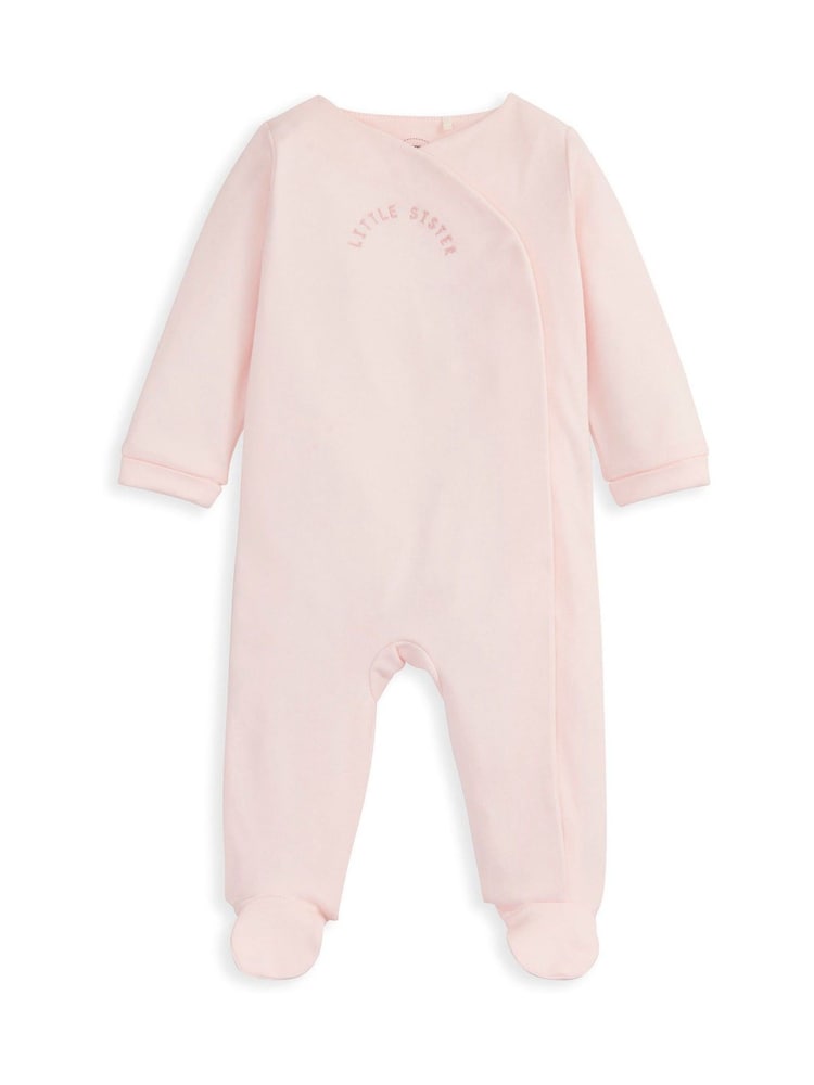 Mamas & Papas Pink Little Sister Sleepsuit - Image 2 of 2